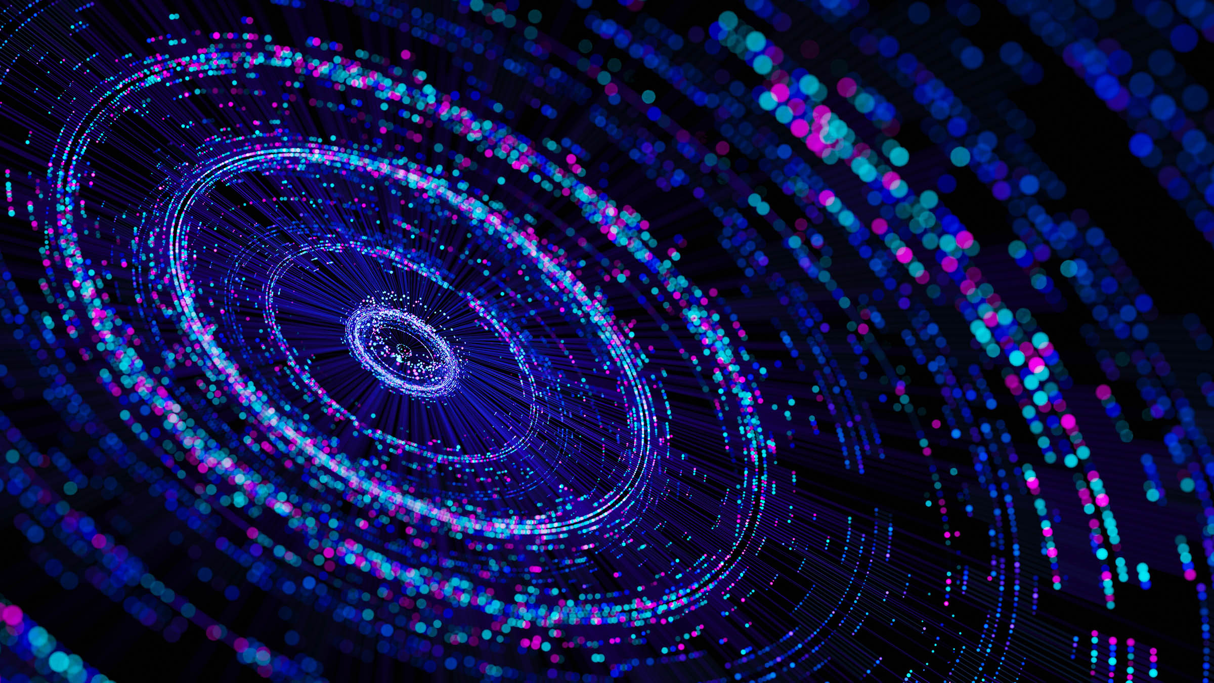 Digital visualization of the complexity of interconnected data points and digital networks