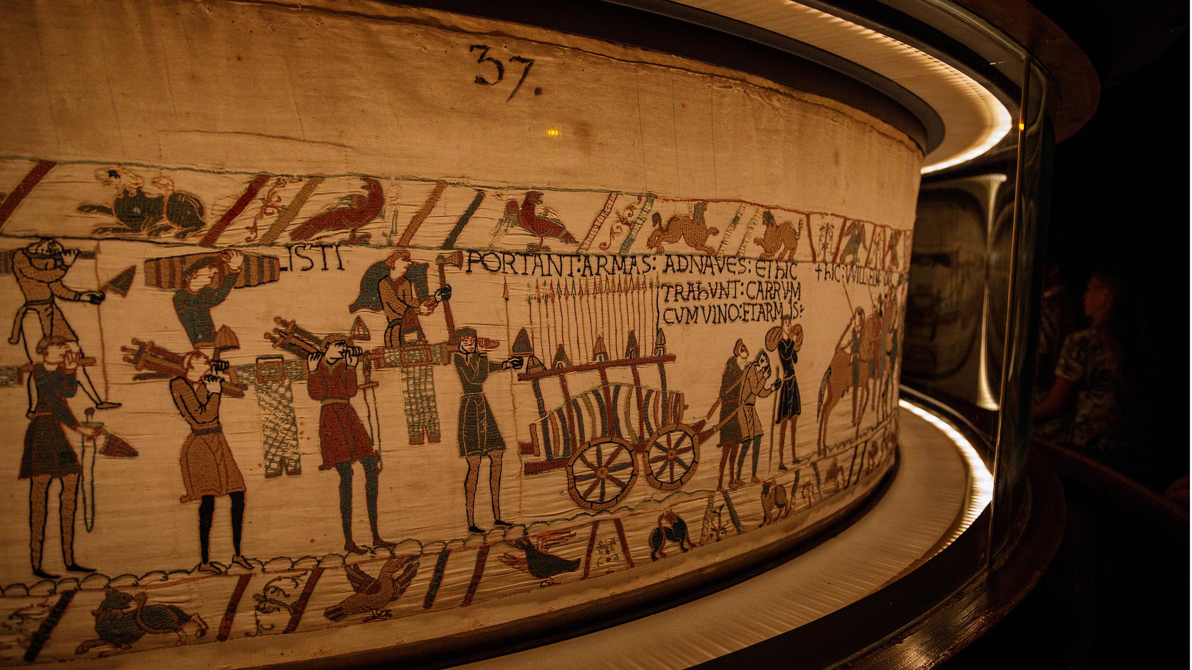 Bayeux Tapestry depicting the Norman invasion of England in the 11th Century