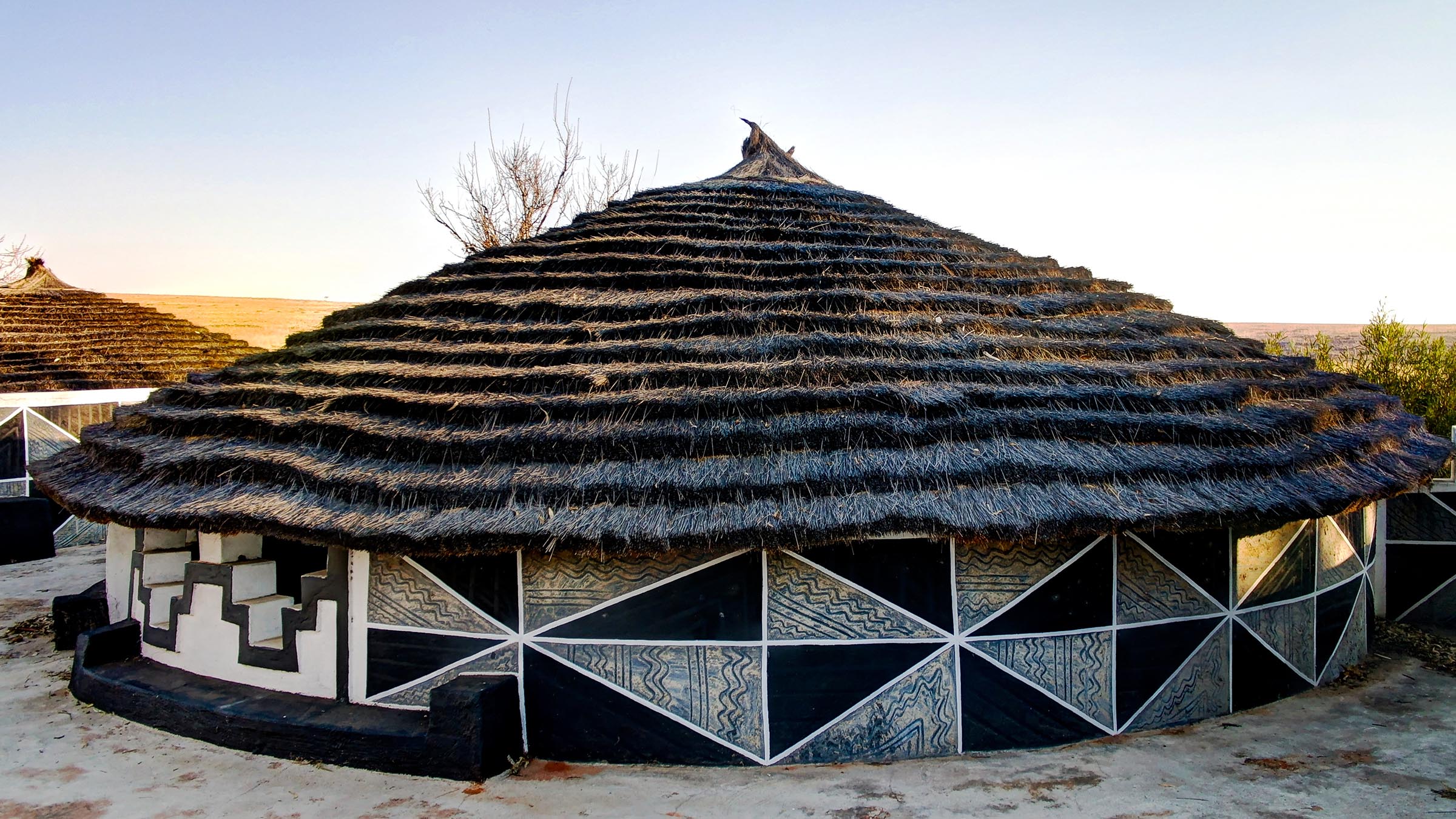 Traditional Ndebele hut in South Africa