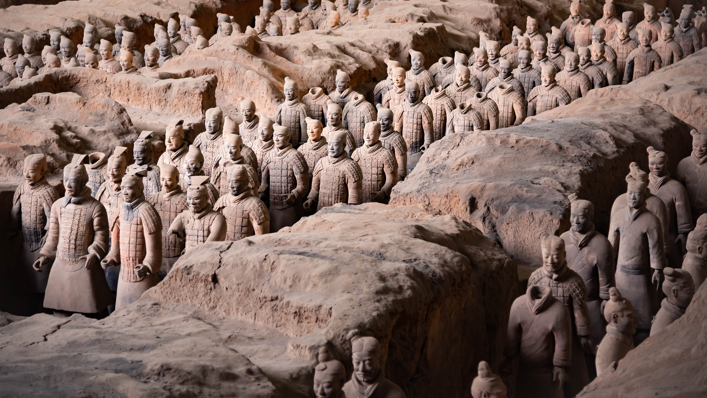 Terracotta warriors a historic landmark in Xian, China